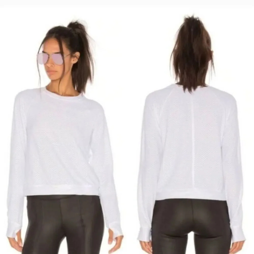 Koral Sofia Mesh Long Sleeve Pullover Top Sz L